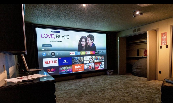 Lubbock House | Spacious home with huge projection screen 8’x12’ in basement. 5 person hot tub.
