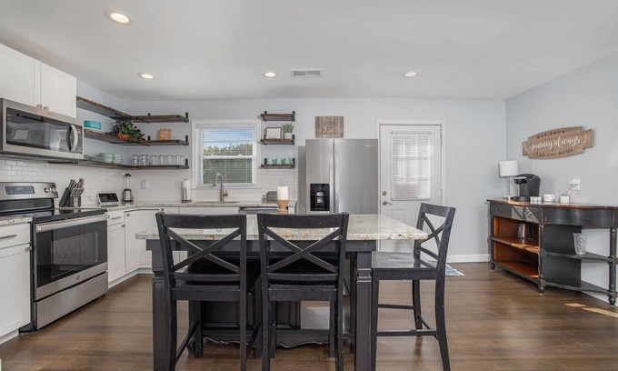 Stallings House | Spacious Matthews Getaway | Large Patio, Parking