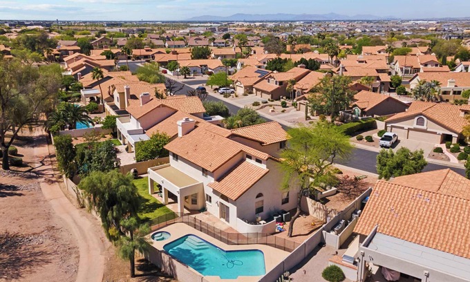 Red Mountain Ranch House | Spacious Retreat with Pool, Heated Spa, & Golf Course View!