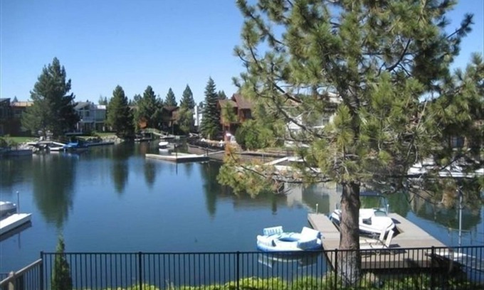 Tahoe Keys House | Spacious Tahoe Keys Waterfront Home with 3 Boat Dock, Hot Tub and Amazing View