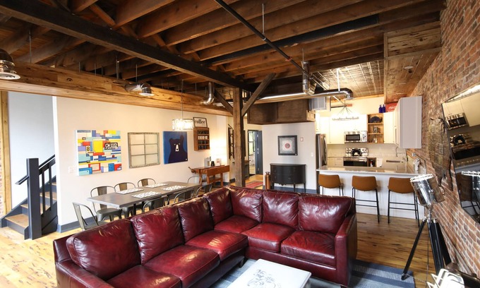 Glens Falls House | Spectacular Roof Top Patio 3bd Apartment in Downtown Glens Falls