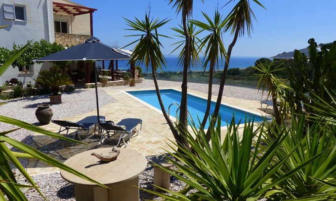 Mathes Villa | Spectacular sea views and a lovely pool - charming villa near long sandy beach!