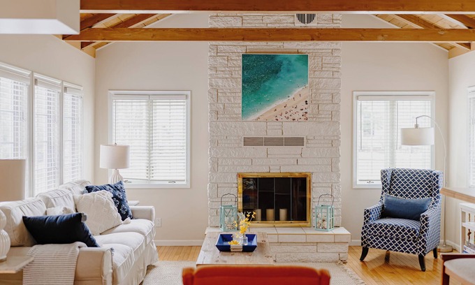 Grand Beach Cottage | Steps to beach, heated pool, big yard w/fire pit, 2 blks to playground