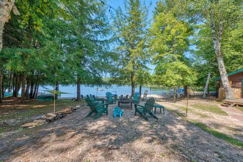 Levering House | Steps to Beach Lake Cabin Retreat in Levering!