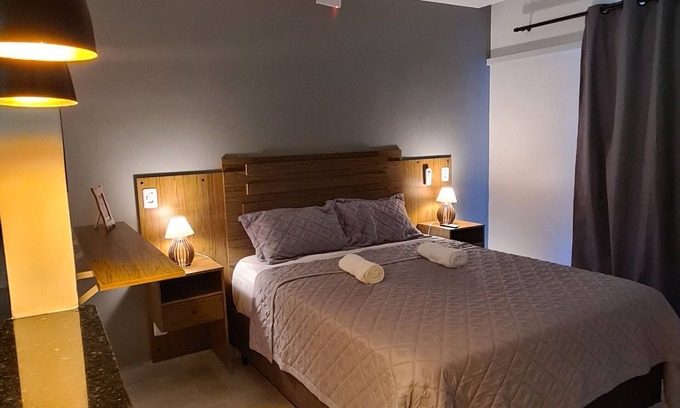 Parque das Palmeiras Apartment | Studio RD Casal Queen 1 a 200 mts do Shopping