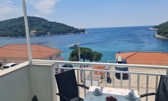 Saplunara Apartment | Studio flat with terrace and sea view Cove Saplunara, Mljet (AS-12849-c)