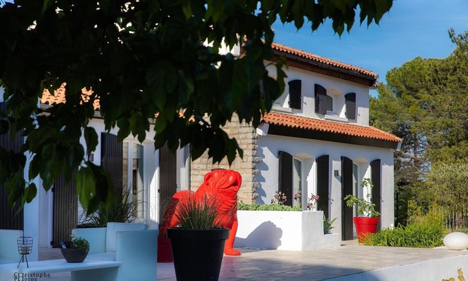 Ribaute-les-Tavernes Cottage | Studio Moon, Avec Acces a la Piscine, Parking Privé