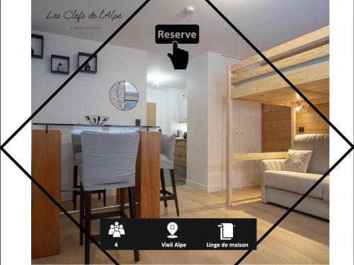 Viel-Alpe Apartment | Studio Neuf, Cosy & Moderne Vieil Alpe - 100m des remontées mécaniques Alpe express