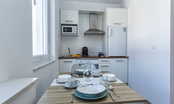 Muxia Apartment | Studio view square cabo da vila downtown Muxia