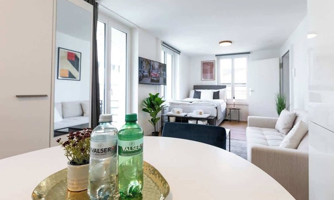 St. Gallen Apartment | Studio Waaghaus with Parking lot and Balcony