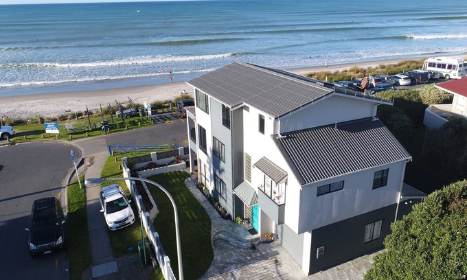 Omanu House | Stunning, Stylish, Beachfront, 3 Level Home, with gorgeous views