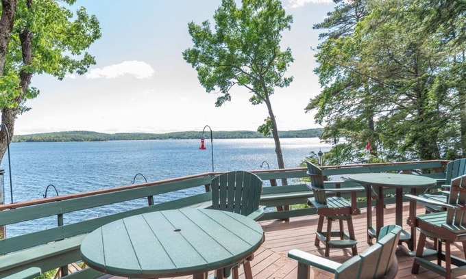 Moultonborough House | Stunning Waterfront Home with Boat Dock, swim, boating. Bike & skiing nearby.