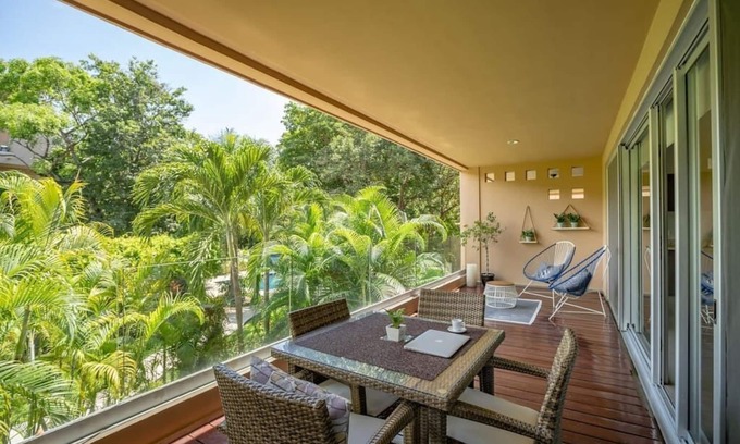 Playacar Fase II Apartment | Stylish Home in 5 Star Condominium, 2 Bedrooms, Gym, 4 Pools, Nature & Relax