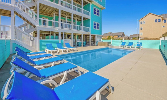 Rodanthe House | SUMMER SAVINGS - Oceanfront, Dog Friendly w/Pool, Hot Tub, Elevator, Theater Rm
