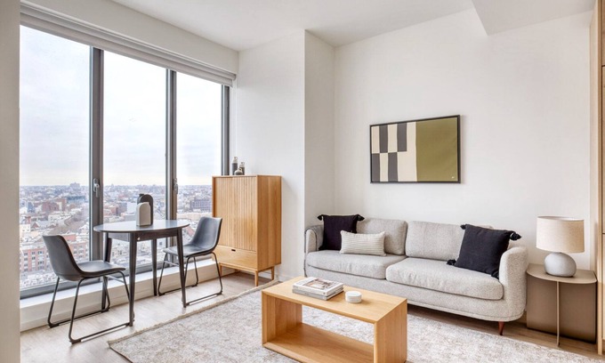 Clinton Hill Apartment | Sunlit Clinton Hill 1BR w/W/D, Gym & Pool, nr BAM, by Blueground