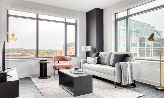Ballston Apartment | Sunny Virginia Square 1BR w/Gym & W/D, steps to Metro, by Blueground