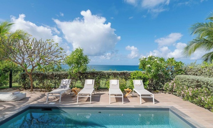 Grand Case Villa | Sunset view, beach walk, heated pool