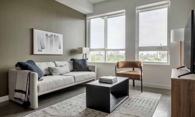 Mission Valley Apartment | Superb Mission Valley 1BR w/Fire Pit & Pool, nr Stores, by Blueground