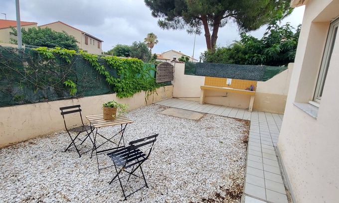 Cabestany Apartment | T2 Lumineux et Climatisé Avec Jardin de 30 m2 et Stationnement