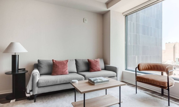 Theatre District Apartment | Tasteful Chinatown/Theater Dist 2BR w/Gym, nr Dining, by Blueground