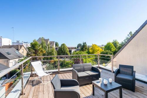 Nord-Saint-Martin Apartment | Teranga - Studio avec grande terrasse dans Rennes