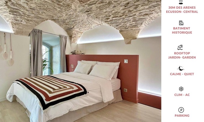 Nimes City Centre House | The Arena's Pavillon - private garden&terrace