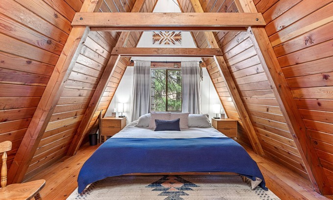 Klamath Lake Cabin | The 'Easy A' Cabin at Rocky Point- Stylish 1960's A-Frame