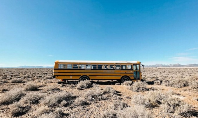 Newcastle Cabin | The Nowhere Bus · Off-Grid, Stargazing, Nic Cage Themed School Bus