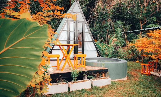 Induruwa Cabin | The WE2 - Aframe with Romantic Pool & Workspace