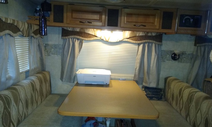 Boger City House | this is a very spacious RV that sits under 2 large trees