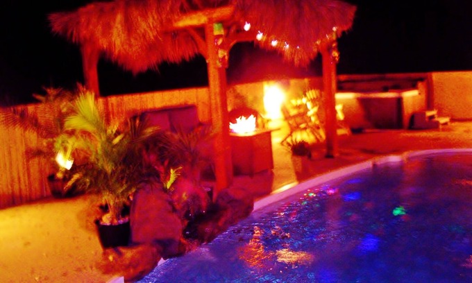 Corolla Village House | TIKI POOL & SPA, GOLF CART, KAYAK, WATERFALL, FIREPIT EXCELLENT LIGHTHOUSE VIEWS