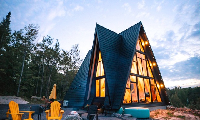 Alban Cabin | Timber A-Frame Cabin on French River