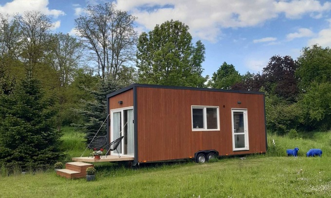 Werder upon Havel House | Tiny house in the middle of the village, tiny house in the countryside, the church bells wake you up
