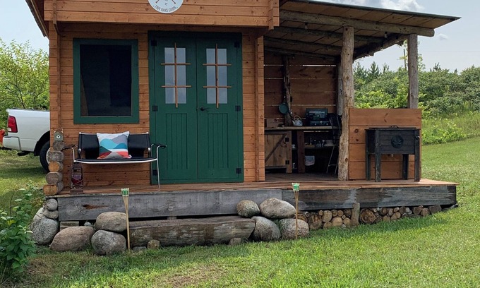Quinte West Cabin | Tiny Oaks CabinnnCozy and private with sleeping loft, walking distance to lake!