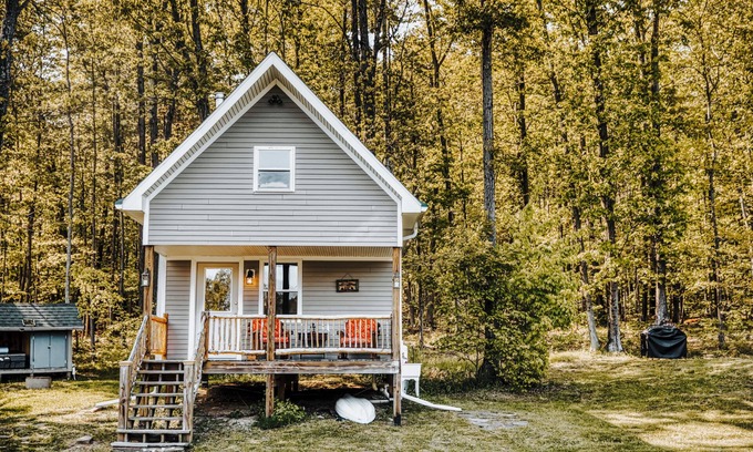 Horseheads Cabin | Tiny pond side cabin off-grid near the Fingerlakes