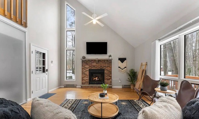 Tobyhanna House | Tranquil Forest Cabin : Pet-Friendly : Game Room