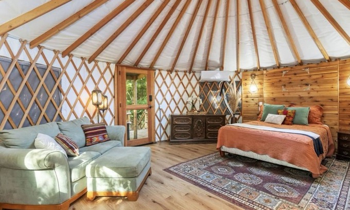 West Hills Cabin | Tranquil Forest Yurt Retreat in Washington State.