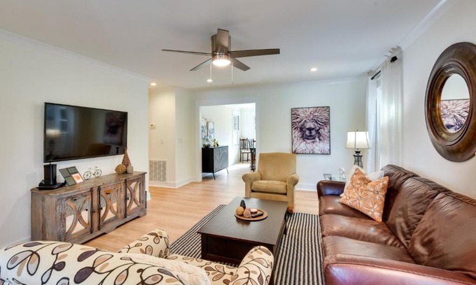Travelers Rest House | Tranquil Travelers Rest Home with Fire Pit!