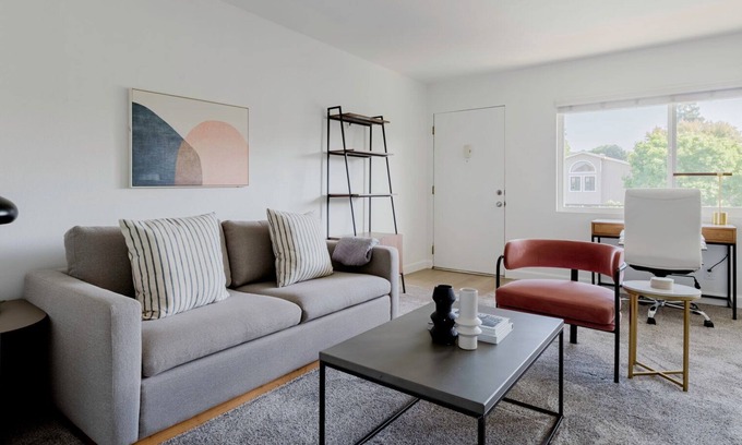 Old Mountain View Apartment | Trendy Mountain View 1BR w/Pool, nr Caltrain & Nightlife, by Blueground