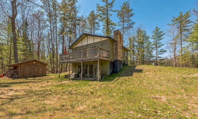 Herron Cabin | Twice Upon A Lake (Curran, MI) Sleeps 6, Waterfront off Crooked Lake.