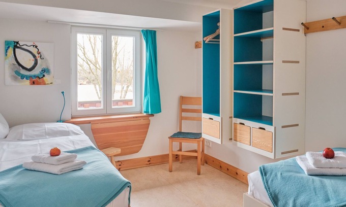Schwerin Apartment | Twin Room 4 - turquoise - Holiday on the organic farm