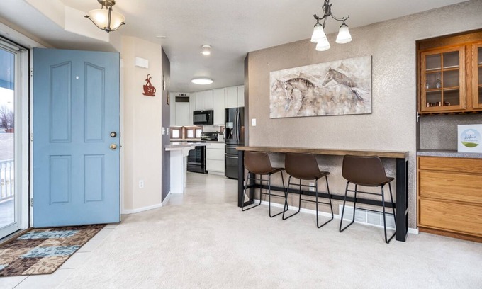 Cheyenne House | Unique triangle shaped home with 2 master suites on separate floors.