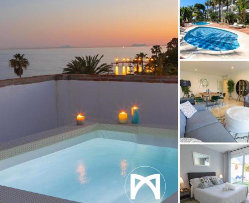 Golden Mile Apartment | VACATION MARBELLA I Las Canas Beachfront Haven, Sea View, Jacuzzi, Golden Mile, Duplex Penthouse, 24-7 security