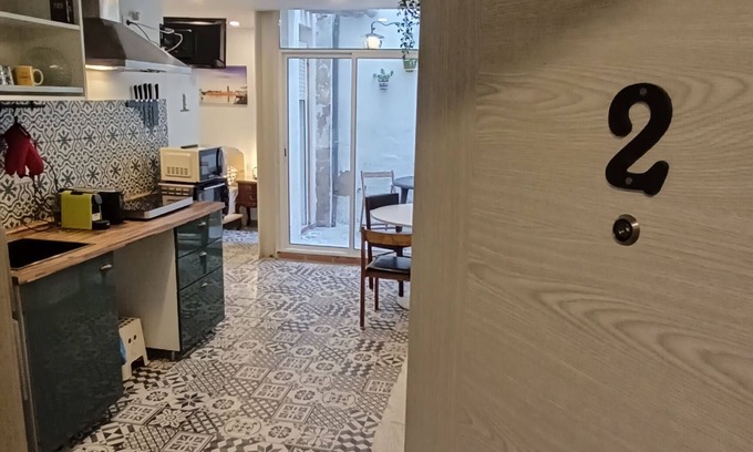 Sant Adria de Besos Apartment | ValueStayBCN Studio with Patio, WiFi, AC, Kitchen, Bathroom, TV, Washing Machine
