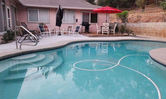 Weaverville House | Very private resort-like setting with spacious home, in ground pool, sauna etc.