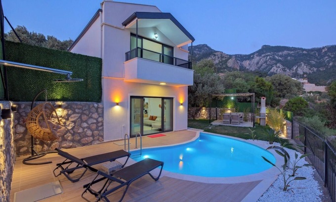 Faralya Villa | VILLA-14927, Honey moon villa with jacuzzi and sea view