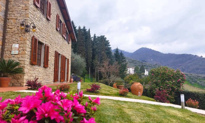 Pescia Villa | VILLA CAMELIA TUSCANY villa with pool surrounded by olive trees - wonderful view