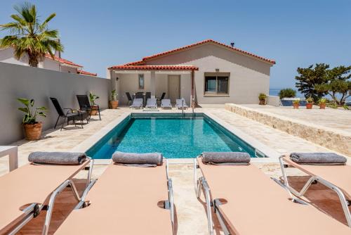 Piskopiano Villa | Villa Chrisa Seaview in Piskopiano - Private Pool
