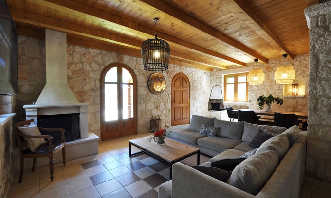 Akrotiri Villa | Villa Elektra of Jootiq Villas. Combine traditional stone built concept with supreme comfort!