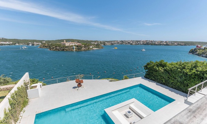 Es Castell Villa | Villa 'Hastinapura' with Sea Views, Private Pool and Wi-Fi